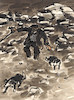 Thumbnail of Sir Kyffin Williams R.A. (British, 1918-2006) Shepherd & Sheep Dogs image 1