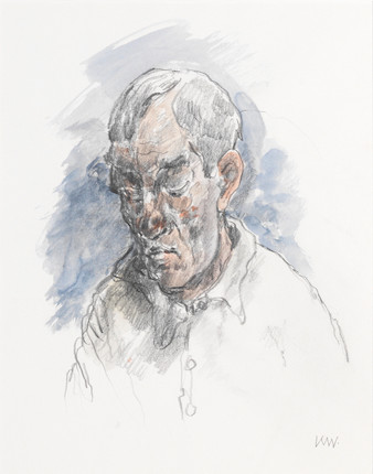 Sir Kyffin Williams R.A. (British, 1918-2006) Portrait of a Man image 1