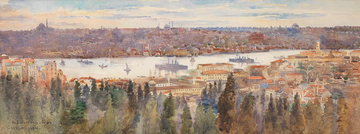A View of Constantinople H. C. Wurrack , British School, dated 1906  image 1