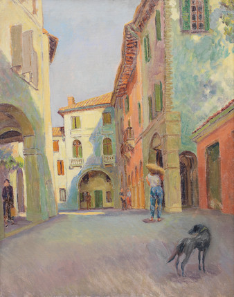 Vanessa Bell (British, 1879-1961) Street in Asolo, Italy (Painted in 1955) image 1