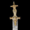 Thumbnail of The Bedchamber Sword of Tipu Sultan (reg. 1782-1799), a fine gold-koftgari-hilted steel sword (sukhela) India,  18th Century image 5