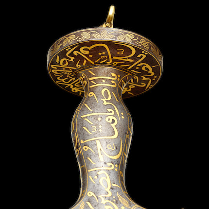 The Bedchamber Sword of Tipu Sultan (reg. 1782-1799), a fine gold-koftgari-hilted steel sword (sukhela) India,  18th Century image 11