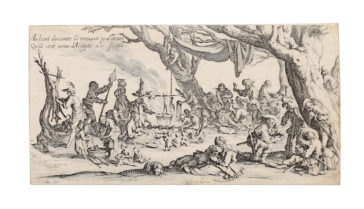 Jacques CallotLes Bohemiens (L. 374-377)The set of four etchings, first state, 1621 along with one plate from Guerre de Beaute (L. 177-182) second state, 1616 image 3