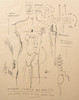 Thumbnail of Jean-Michel Basquiat (American, 1960-1988) Étude académique de la figure masculine, d'après Da Vinci, 1983 sérigraphie en noir sur papier de riz Okiwaraepreuve non signée (mis à part l'édition de 20)avec le cachet sec de l'imprimeur, New City Editions, Venise, Californiefeuille 100.6 x 79.6cm (39 1/4 x 31 1/4in).screenprint in black on Okiwara rice paperunsigned proof (aside from the edition of 20)with the blindstamp of the printer, New City Editions, Venice, California image 1