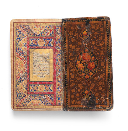 A small illuminated Qur'an Qajar Persia, dated AH 1236/AD 1820-21 image 1