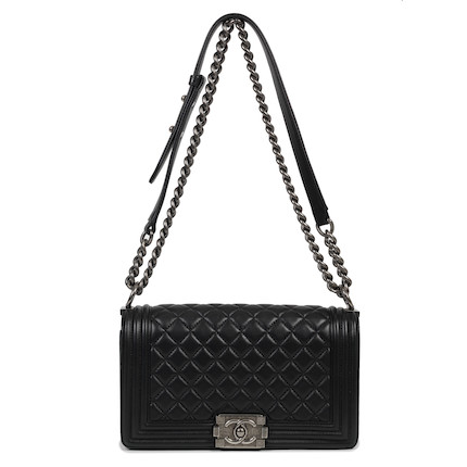 Bonhams : Chanel a Black Quilted Lambskin Medium Boy Bag 2016-17 (includes  serial sticker, authenticity card and dust bag)