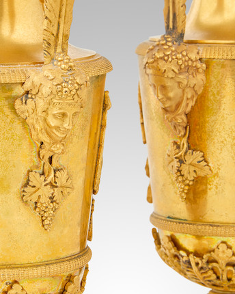 A pair of Empire gilt bronze ewers attributed to Claude Galle (French, 1759-1815) Circa 1805 (2) image 2