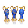Thumbnail of An important garniture of three Louis XV ormolu mounted Chinese powder-blue and gilt porcelain vases The porcelain Kangxi (1654-1722), the mounts mid-18th century (3) image 5