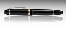 Thumbnail of A Montblanc Meisterstück 149 black and gold fountain pen and ink set (2) image 6