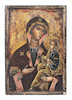 Thumbnail of Two icons of the Madonna and Child 20th century One with white metal repoussé decoration and painted faces, indistinctly hallmarked, 35 x 26cm (13 3/4 x 10 1/4in), the second icon painted  on panel in the Russian style, 50 x 34cm (19 11/16 x 13 3/8in) (2) image 3
