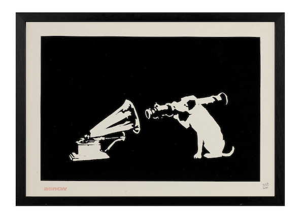 Banksy (British, born 1974) HMV Screenprint, 2003, on wove paper, numbered 427/600 in pencil, published by Pictures on Walls, London, with their blindstamp, with full margins, framedSheet 351 x 499mm (13 7/8 x 19 5/8in) image 2