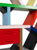 Thumbnail of ETTORE SOTTSASS (1917-2007) Bibliothèque  Carlton Création en 1981Edition Memphis, plaque de l'éditeurBois et mélaminé polychromeH 197cm.(77 9/16in.); L 190cm.(74 13/16in.); P 40cm.(15 3/4in.).A wood and polychrome melamine  Carlton  bookcase by Ettore Sottsass designed in 1981, edited by Memphis. image 3