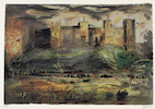 Thumbnail of John Piper C.H. (British, 1903-1992) Framlingham Castle	  Screenprint in colours, 1971, on J. Green mould-made paper, signed and numbered 66/70 in pencil (there were also ten artist's proofs), printed by Kelpra Studio, with their ink stamp verso, published by Marlborough Fine Art, London, with full margins, framedImage 484 x 703mm (19 x 27 3/4in)Sheet 600 x 845mm (23 5/8 x 33 1/4in) image 1