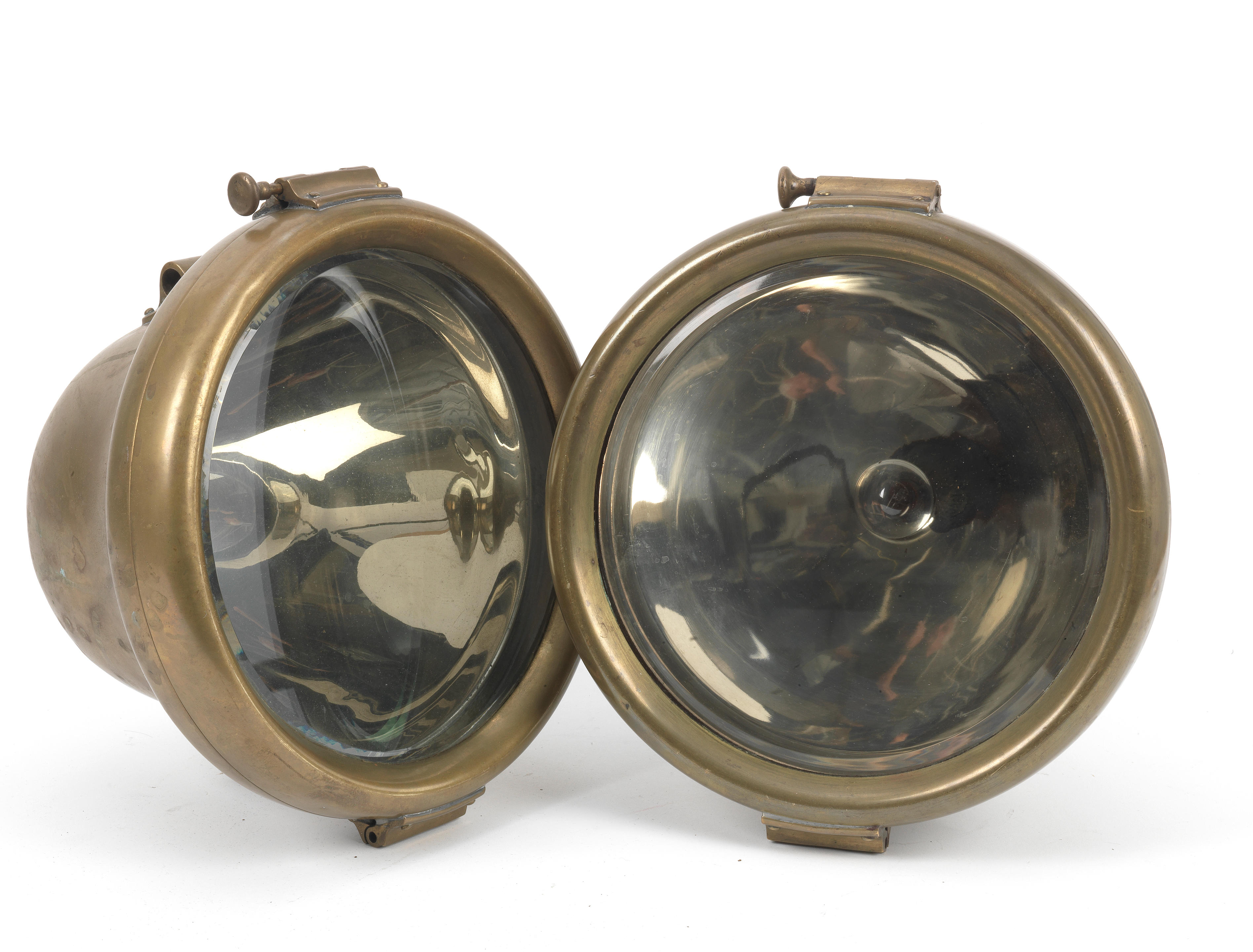 A pair of CAV bell-shaped electric headlamps, circa 1920,