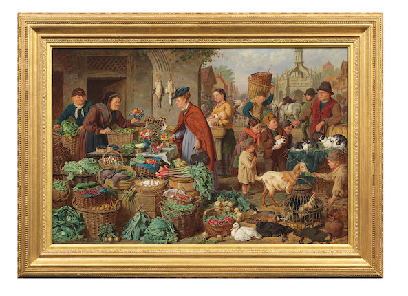 Henry Charles Bryant (British, 1812-1890) Market day image 3