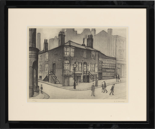 Laurence Stephen Lowry R.A. (British, 1887-1976) Great Ancoats Street Offset lithograph, 1930, on laid paper, signed and numbered 692/850 in pencil, published by Harold Riley, Salford, with their blindstamp, with margins, framedImage 265 x 366mm (10 3/8 x 14 3/8in)Sheet 360 x 481mm (14 1/4 x 19in) image 2