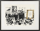 Thumbnail of Banksy (British, born 1974) Morons (LA Edition) Screenprint in colours, 2006, on Arches wove paper, numbered 113/500 in pencil (the total edition was 500, however only approximately 100 unsigned prints were ever printed), published by Modern Multiples Fine Art Editions, Los Angeles, the full sheet, framedImage 470 x 660mm (18 1/2 x 26in)Sheet 570 x 768mm (22 1/2 x 30 1/4in) image 2