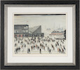 Thumbnail of Laurence Stephen Lowry R.A. (British, 1887-1976) Going to the Match Offset lithograph in colours, 1972, on wove paper, signed in pencil, from the edition of 300, printed by Max Jaffe, Vienna, published by the Medici Society, London, with the Fine Art Trade Guild blindstamp, with full margins, framedImage 531 x 686mm (20 7/8 x 27in)Sheet 643 x 785mm (25 1/4 x 30 7/8in) image 2