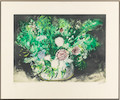 Thumbnail of John Piper C.H. (British, 1903-1992) Dahlias and Ferns Etching in colours, 1987, on Arches wove paper, signed and numbered 6/100 in pencil (there were also ten artist's proofs), printed by Kelpra Studio, with their blindstamp, published by CCA Galleries, London, with full margins, framedPlate 407 x 550mm (16 x 21 3/4in)Sheet 585 x 710mm (23 x 28in) image 3