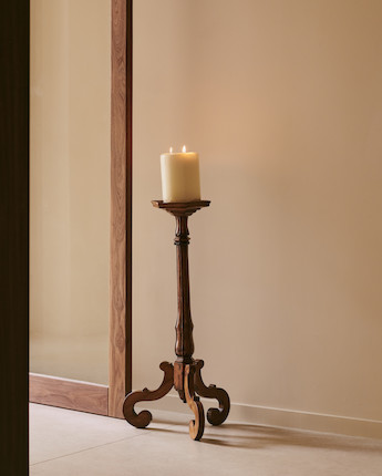 A rare set of six Dutch walnut and yew candle standsLate 17th / early 18th century (6) image 2