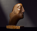Thumbnail of Henry Moore O.M., C.H. (British, 1898-1986) Head 17.7 cm. (7 in.) high (including the marble base) Carved in 1930 (Unique) image 1