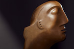 Thumbnail of Henry Moore O.M., C.H. (British, 1898-1986) Head 17.7 cm. (7 in.) high (including the marble base) Carved in 1930 (Unique) image 3