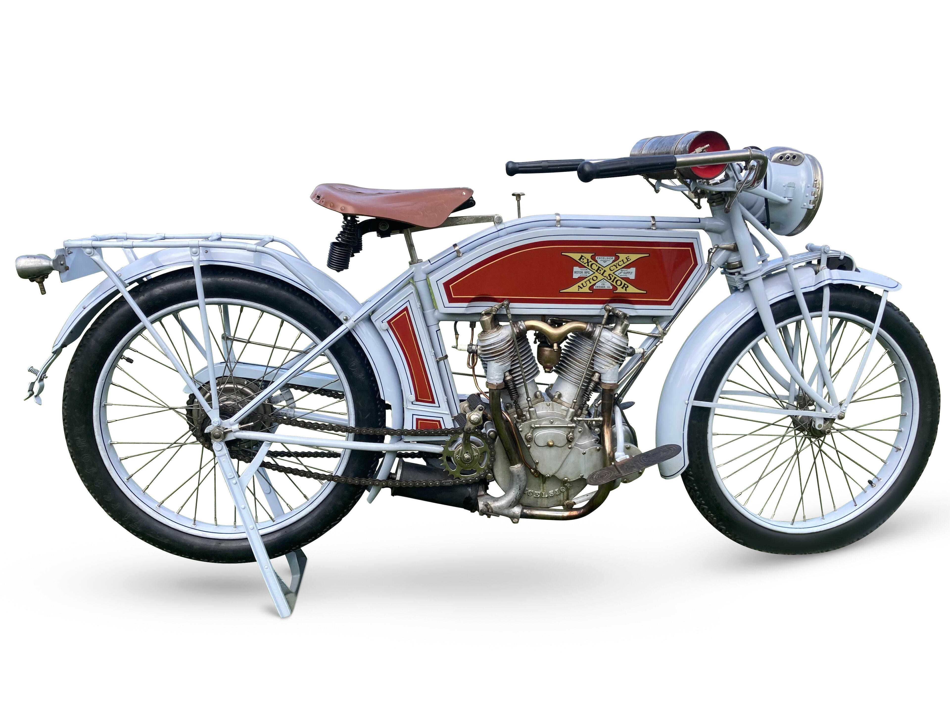 Bonhams Cars : 1914 Excelsior 61cu Model 7C V-twin Engine no. 60514