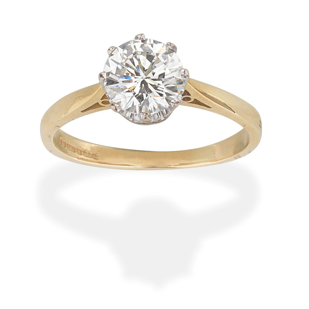 DIAMOND SINGLE-STONE RING,