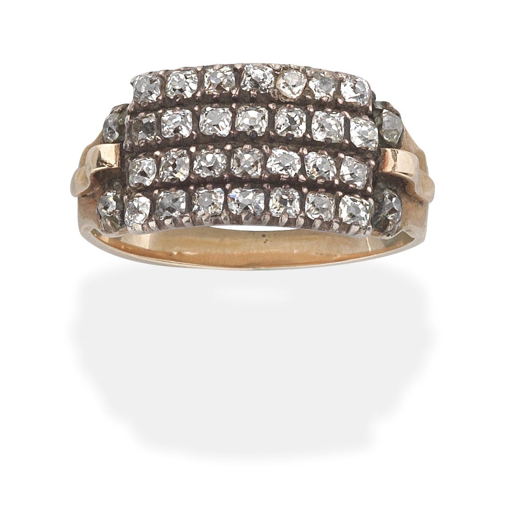 DIAMOND PLAQUE RING,