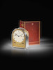 Thumbnail of Breguet No. 759.  A very fine silver hump-backed carriage clock with perpetual calendar, moonphase, grande sonnerie striking and alarm, sold to Ettore Bugatti in 1931.  In the original fitted box, with certificate No. 3278 Breguet, Paris, number 759 4 image 1