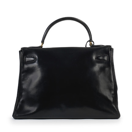 Bonhams : Hermès a Black Box Leather Retourne Kelly 32 1960s (includes ...