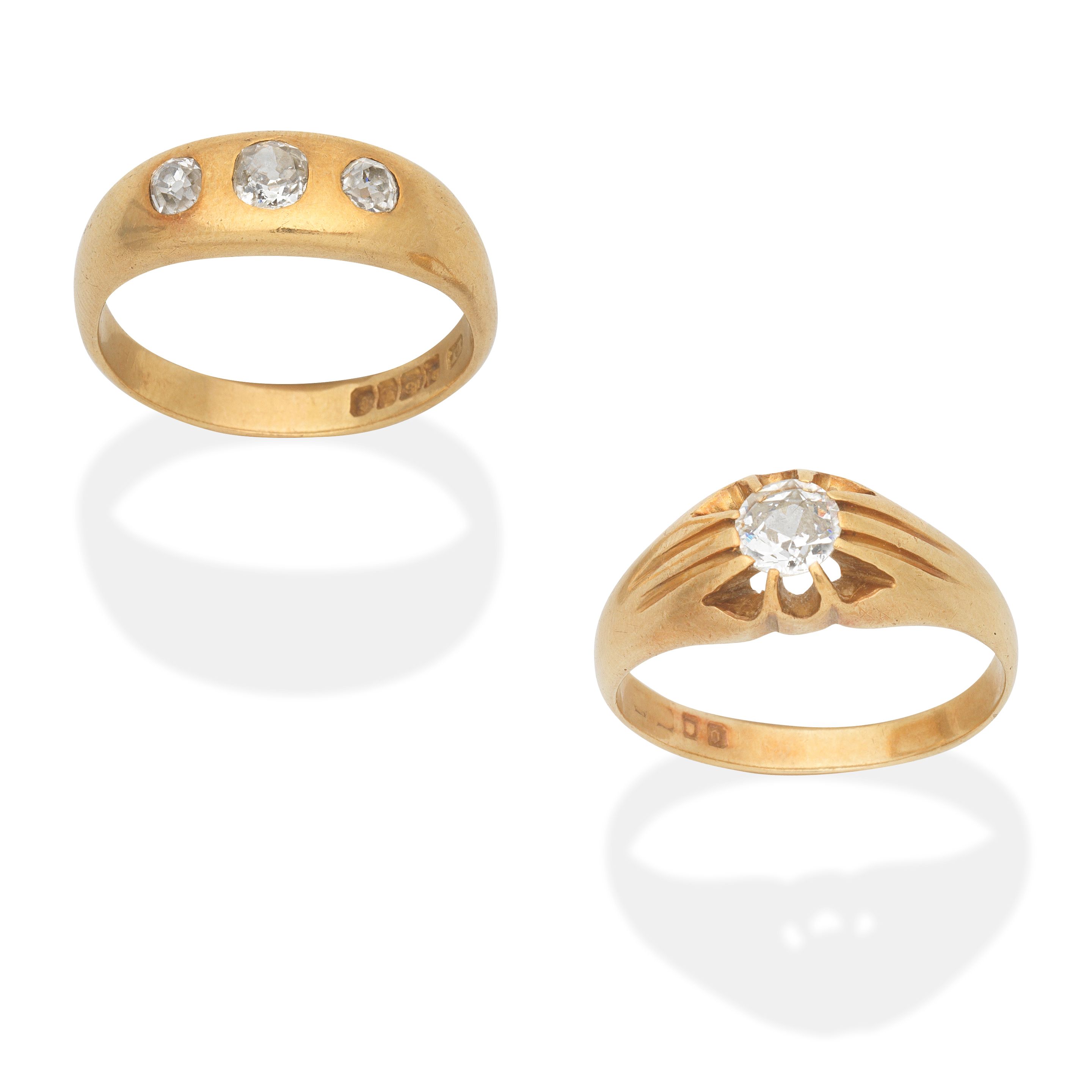 TWO DIAMOND RINGS, (2)