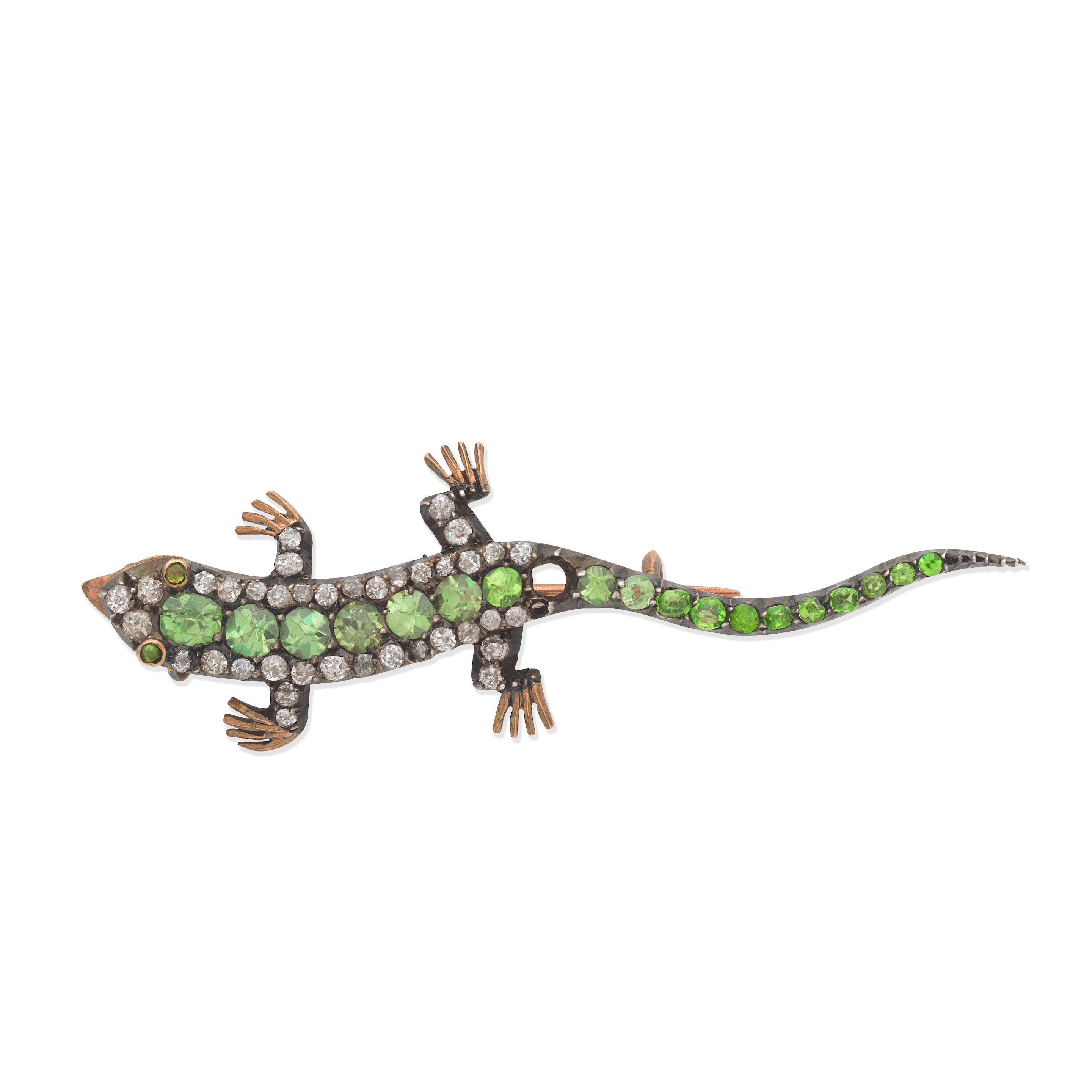 GEM-SET LIZARD BROOCH