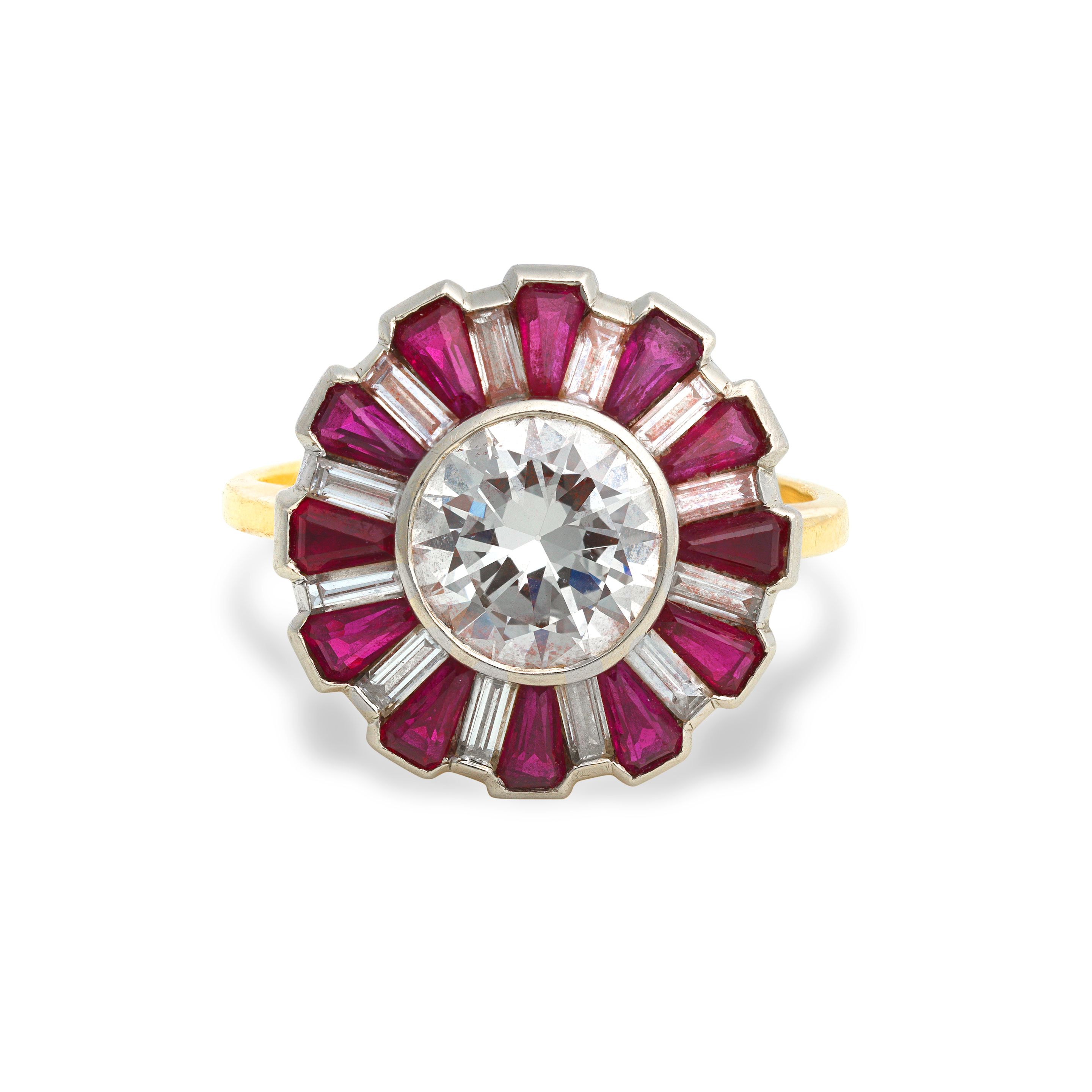 DIAMOND AND RUBY RING