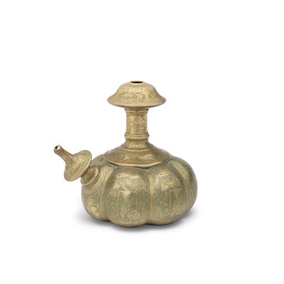 An engraved brass kendi Java, Indonesia, early 20th Century
