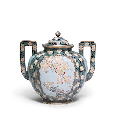 A CLOISONNÉ ENAMEL INCENSE BURNER Meiji period (2)