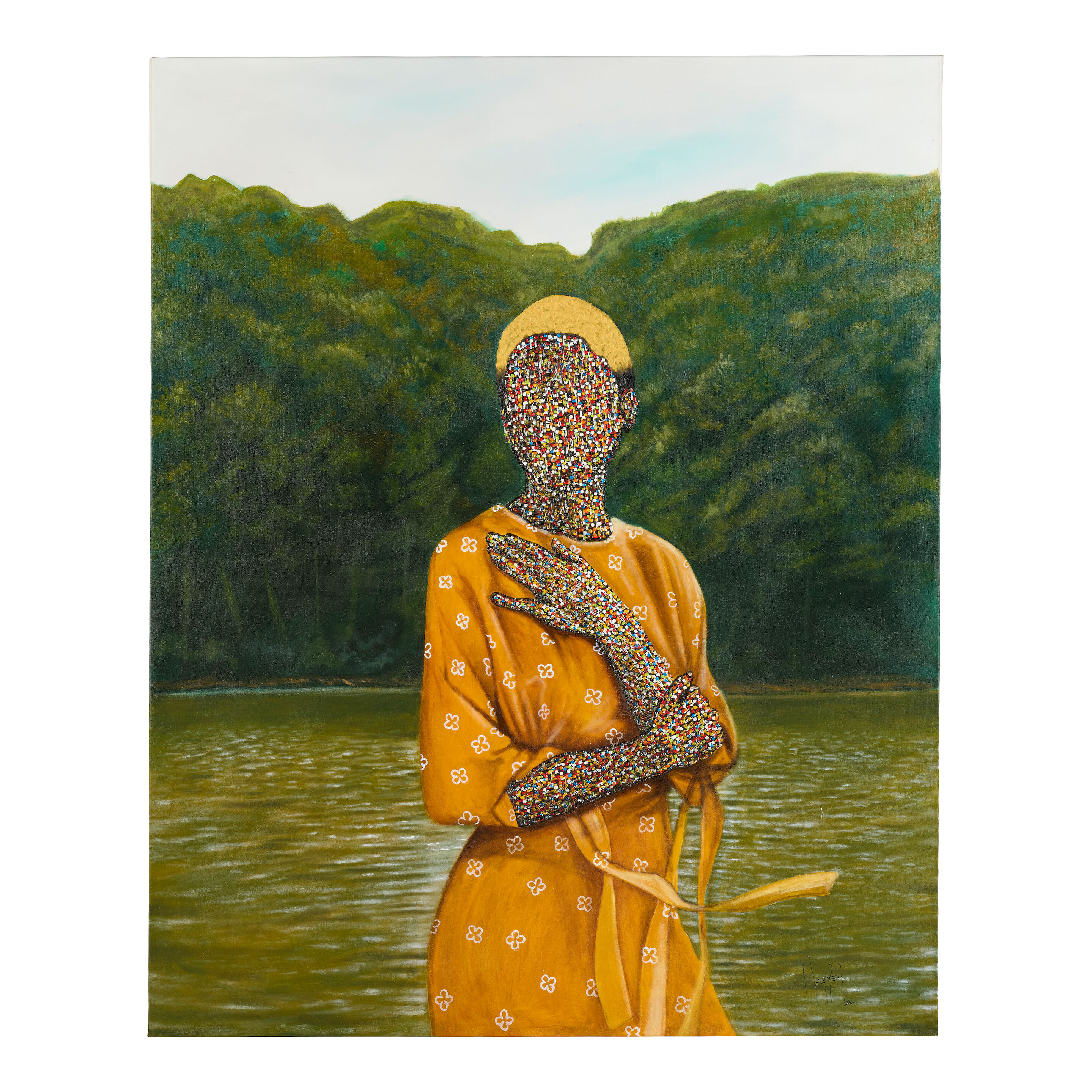 Negyem Adonoo (Ghanaian, born 1987) Gold on Black