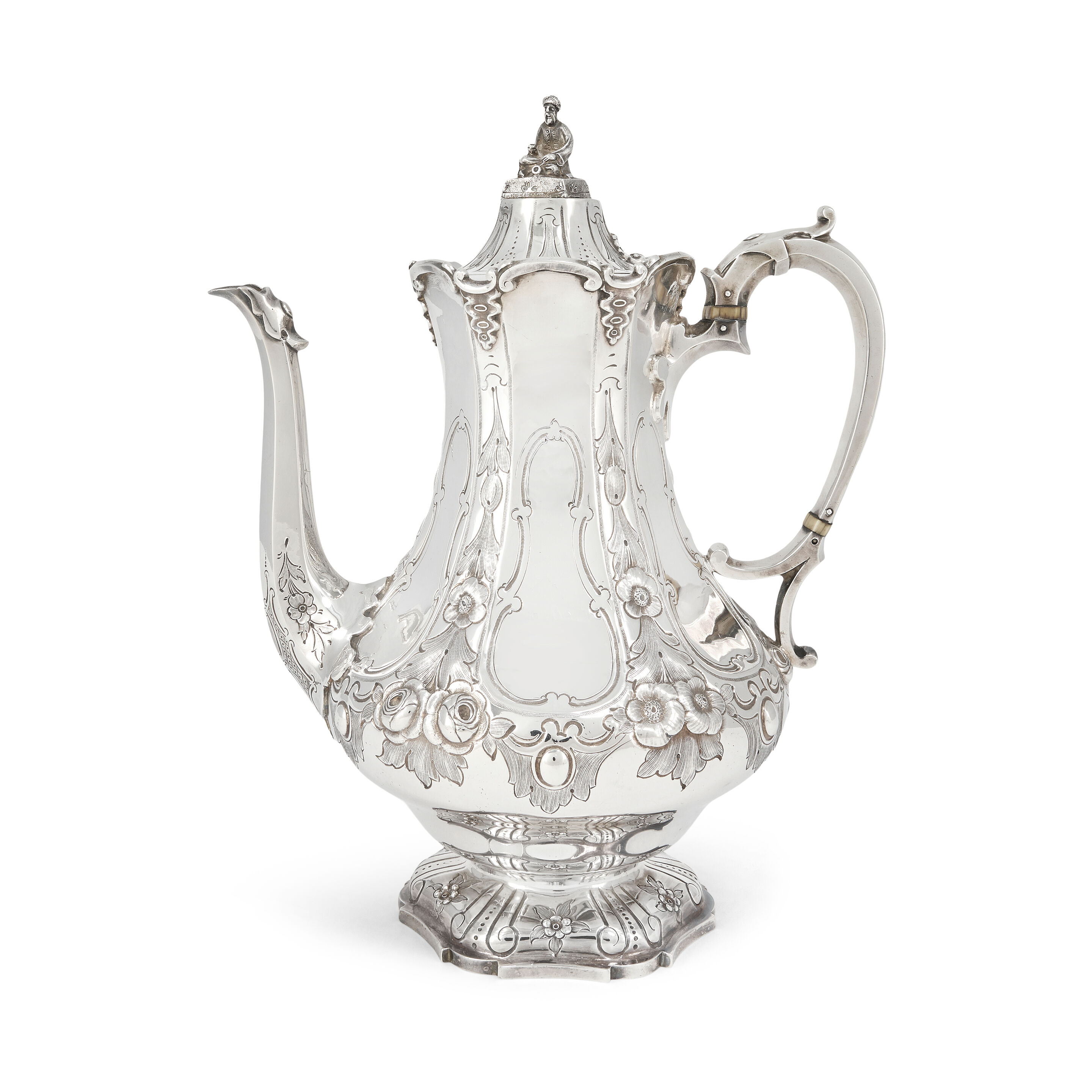 A Victorian silver coffee pot Henry Holland, London 1865