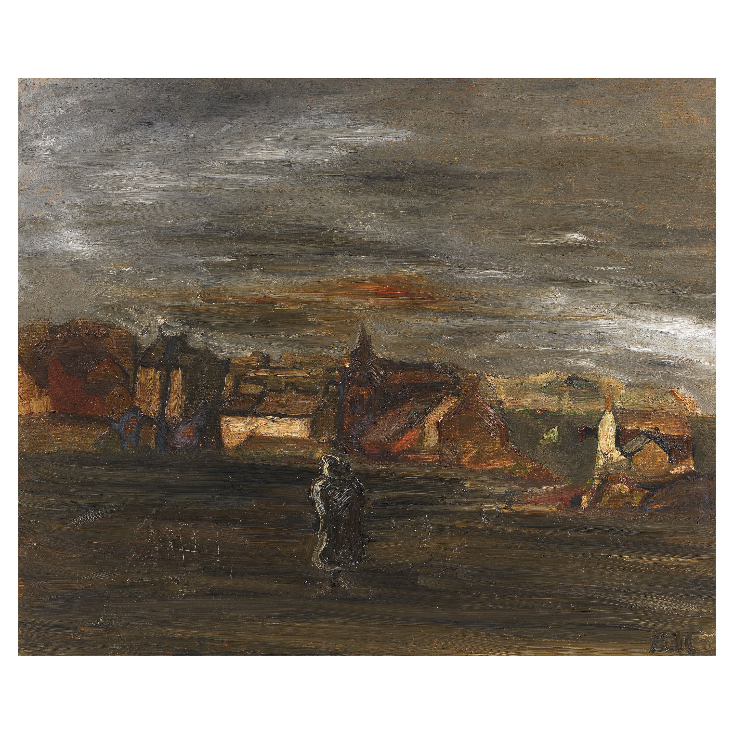 Queen Street, Aspatria from Barnes' Field 50.8 x 61 cm. (20 x 24 in.)