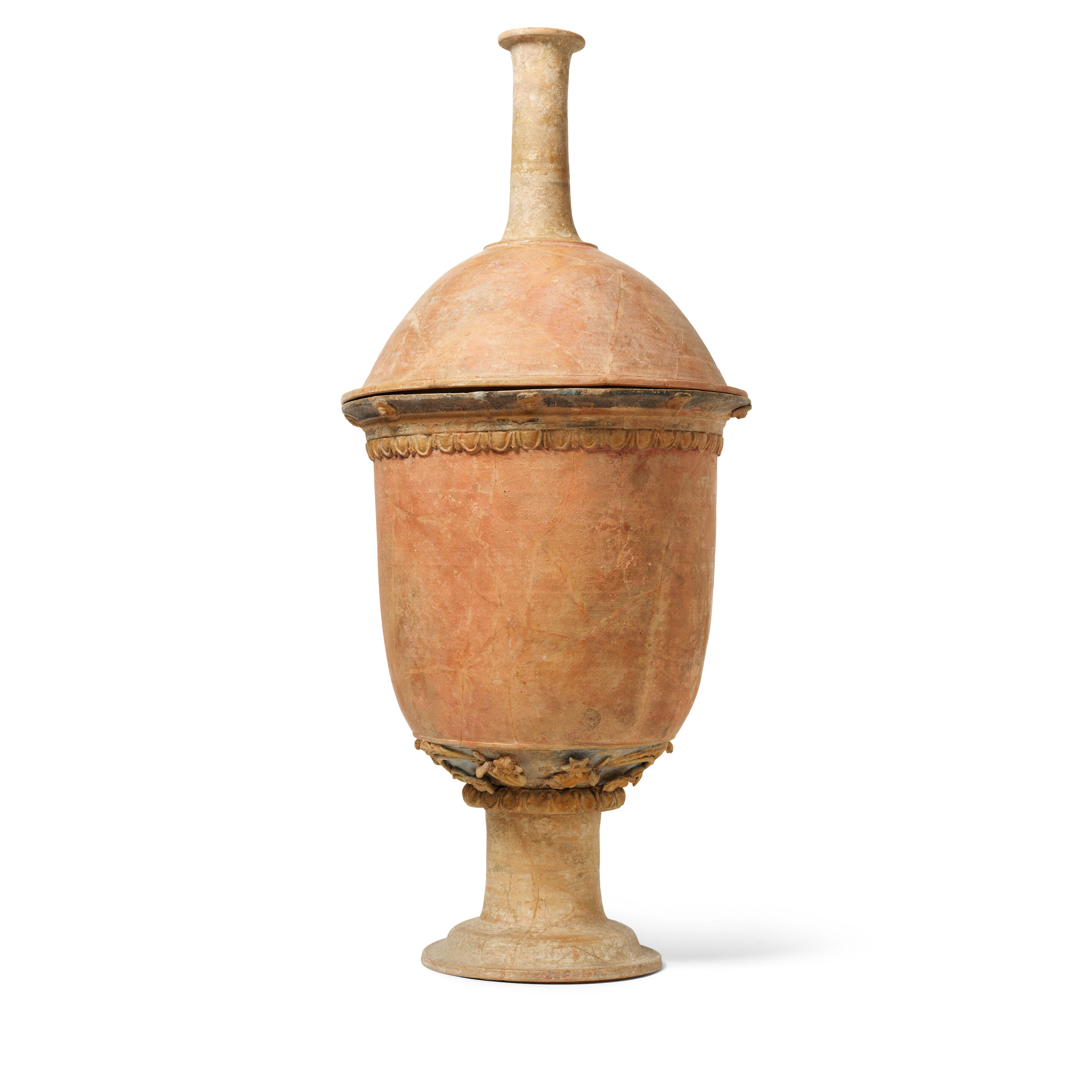 A Hellenistic pottery footed pyxis