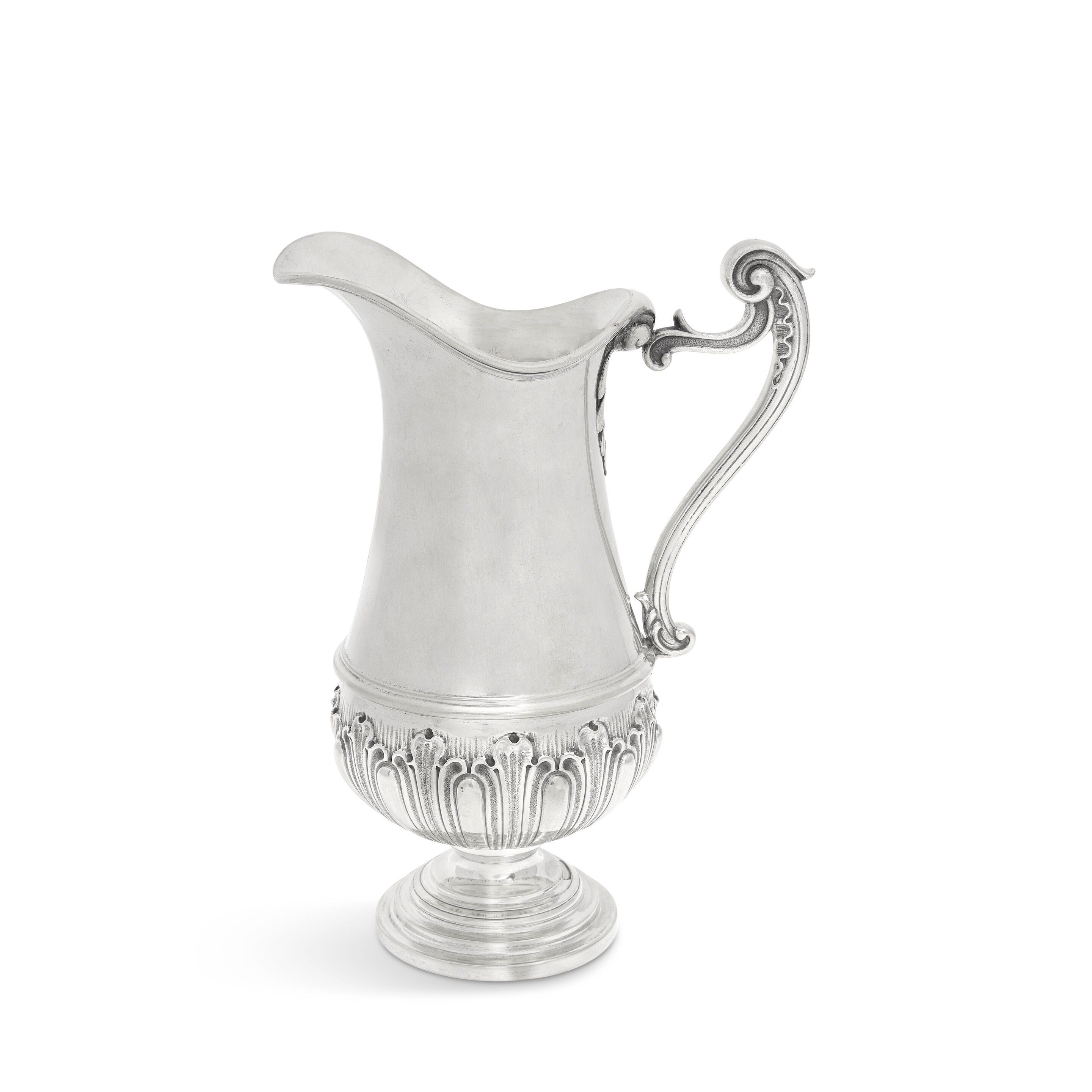 An Italian silver jug with 1944 - 1968 period maker's mark, also incuse stamped 800