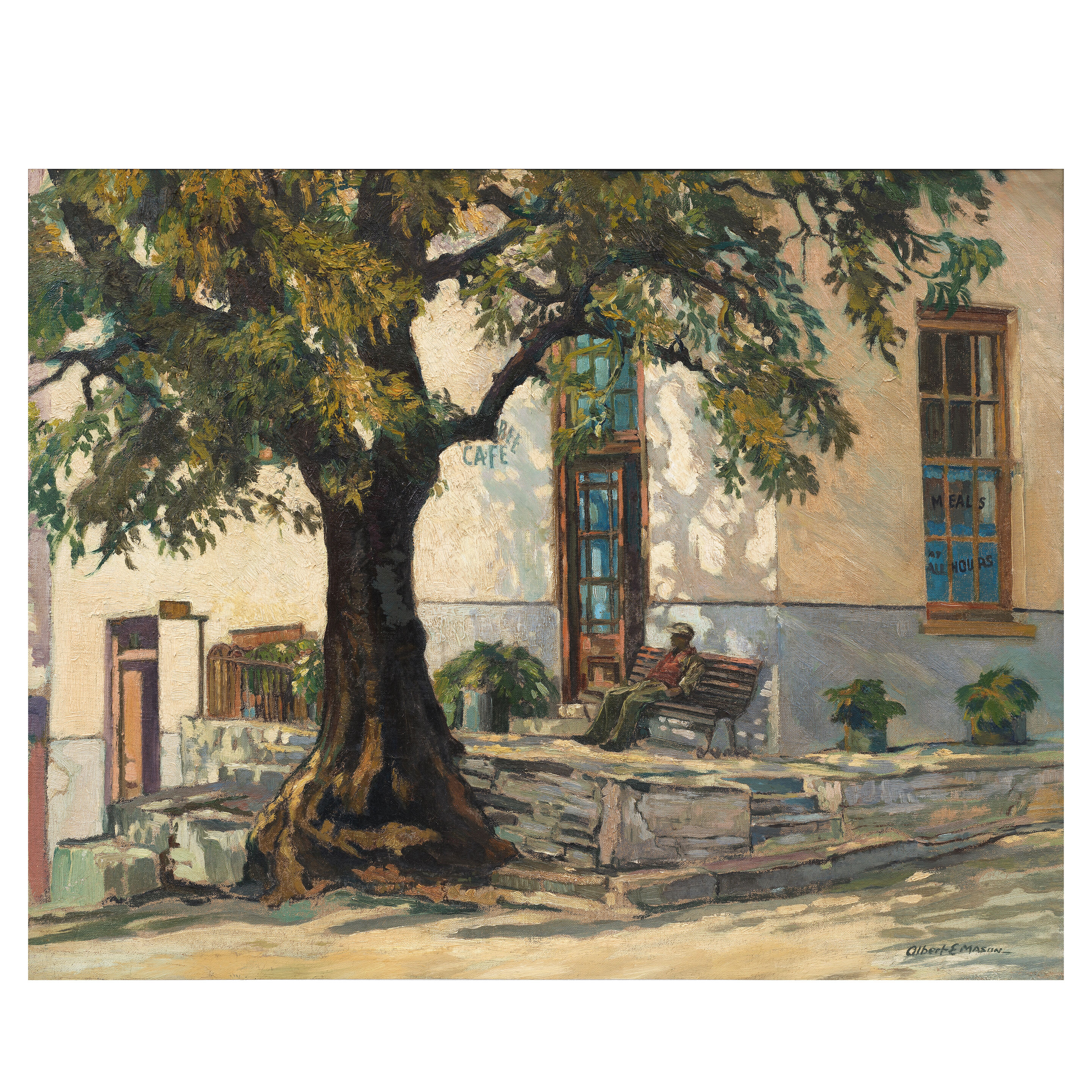 Albert E. Mason (South African, 1895-1950) Green Tree Cafe
