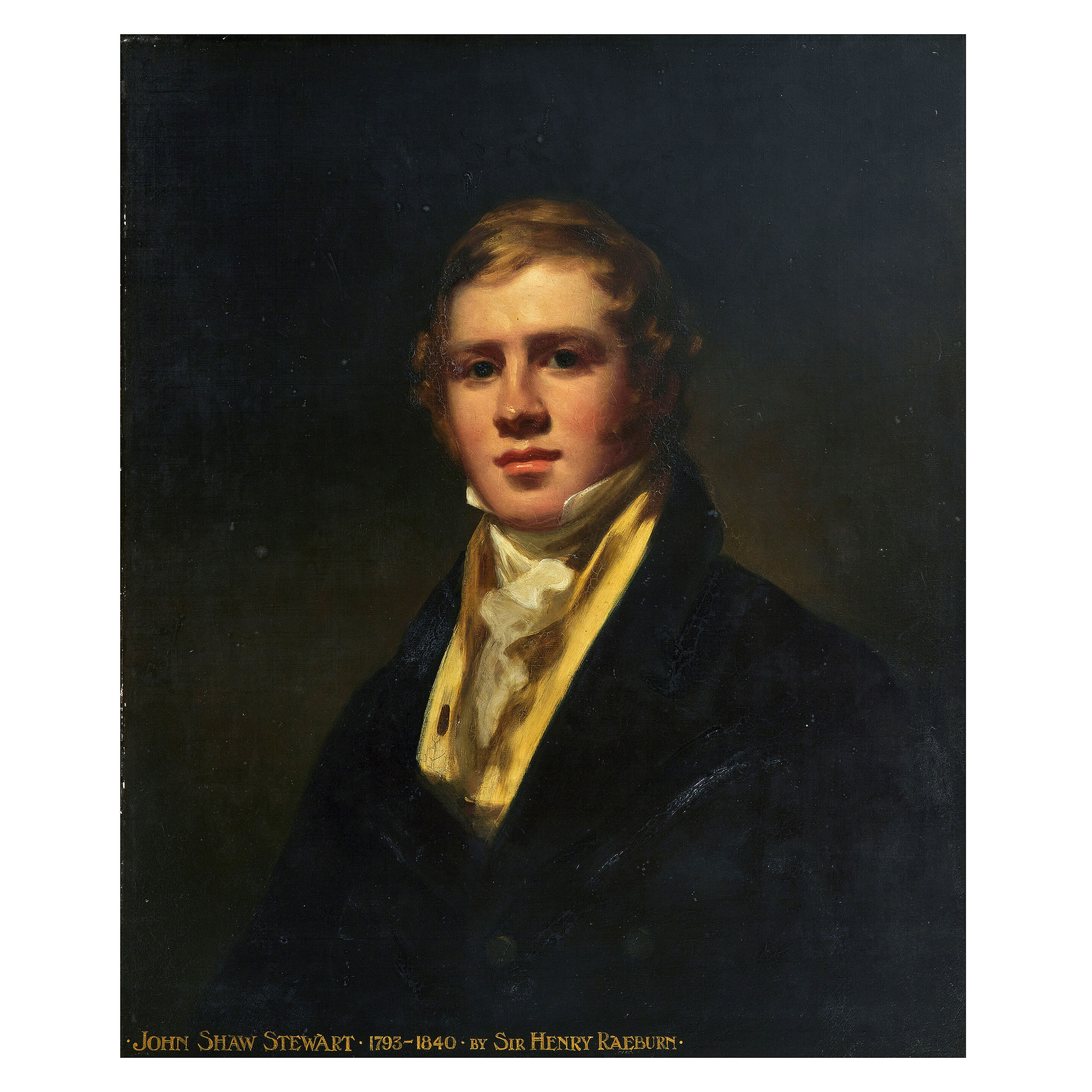 Bust length, in a dark coat and yellow waistcoat
