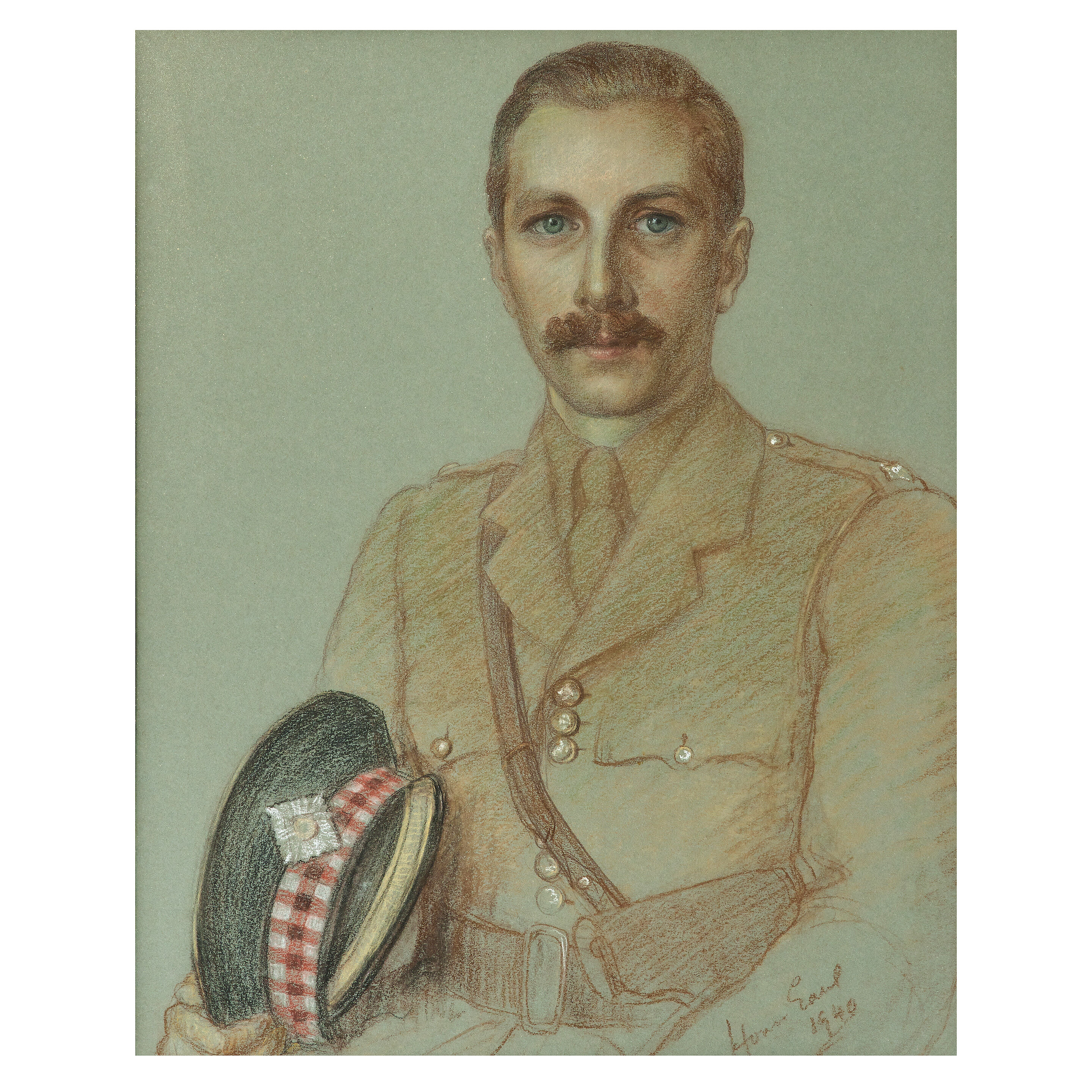 Wearing military uniform