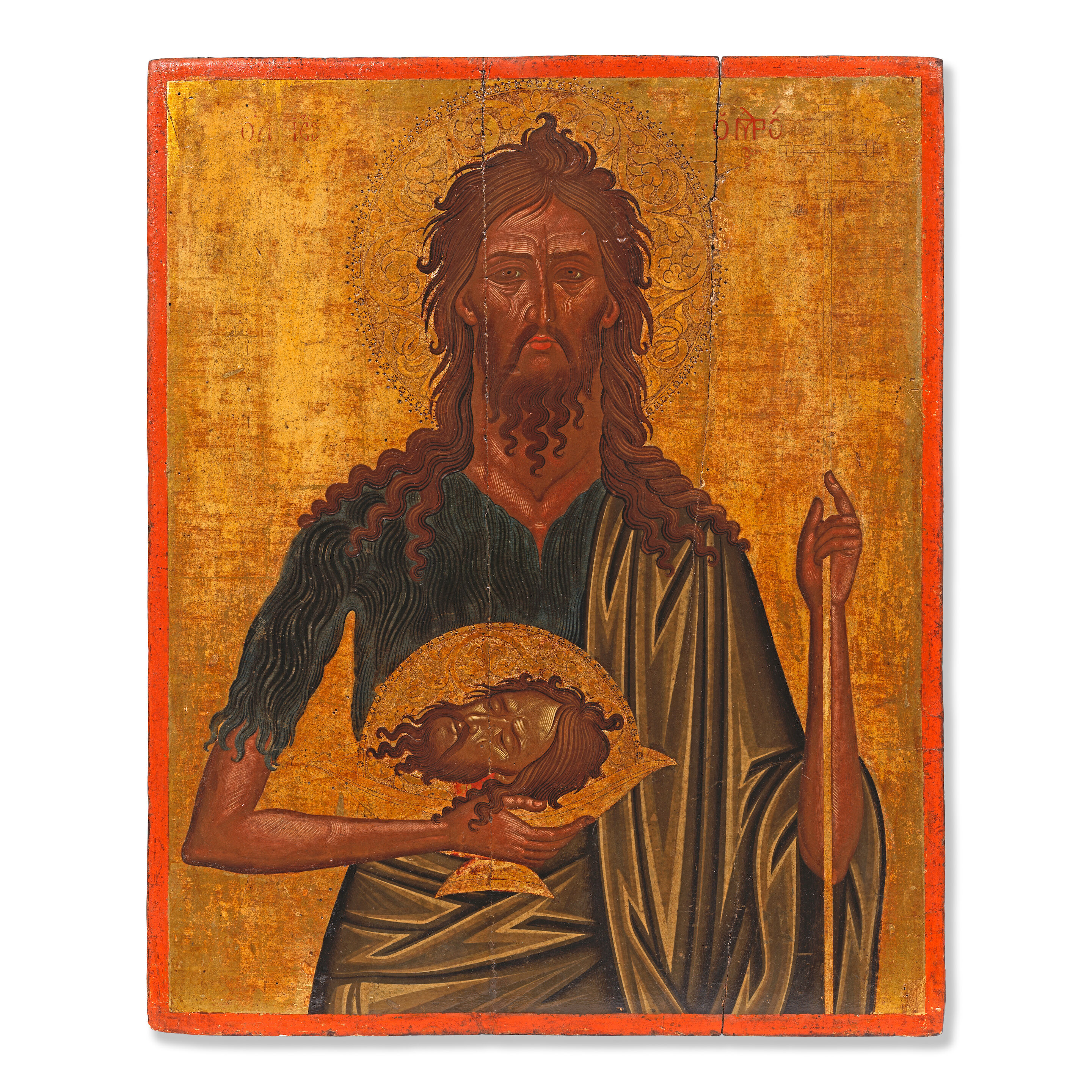 Icon of the St John the Baptist Veneto-Cretan School, 17th century