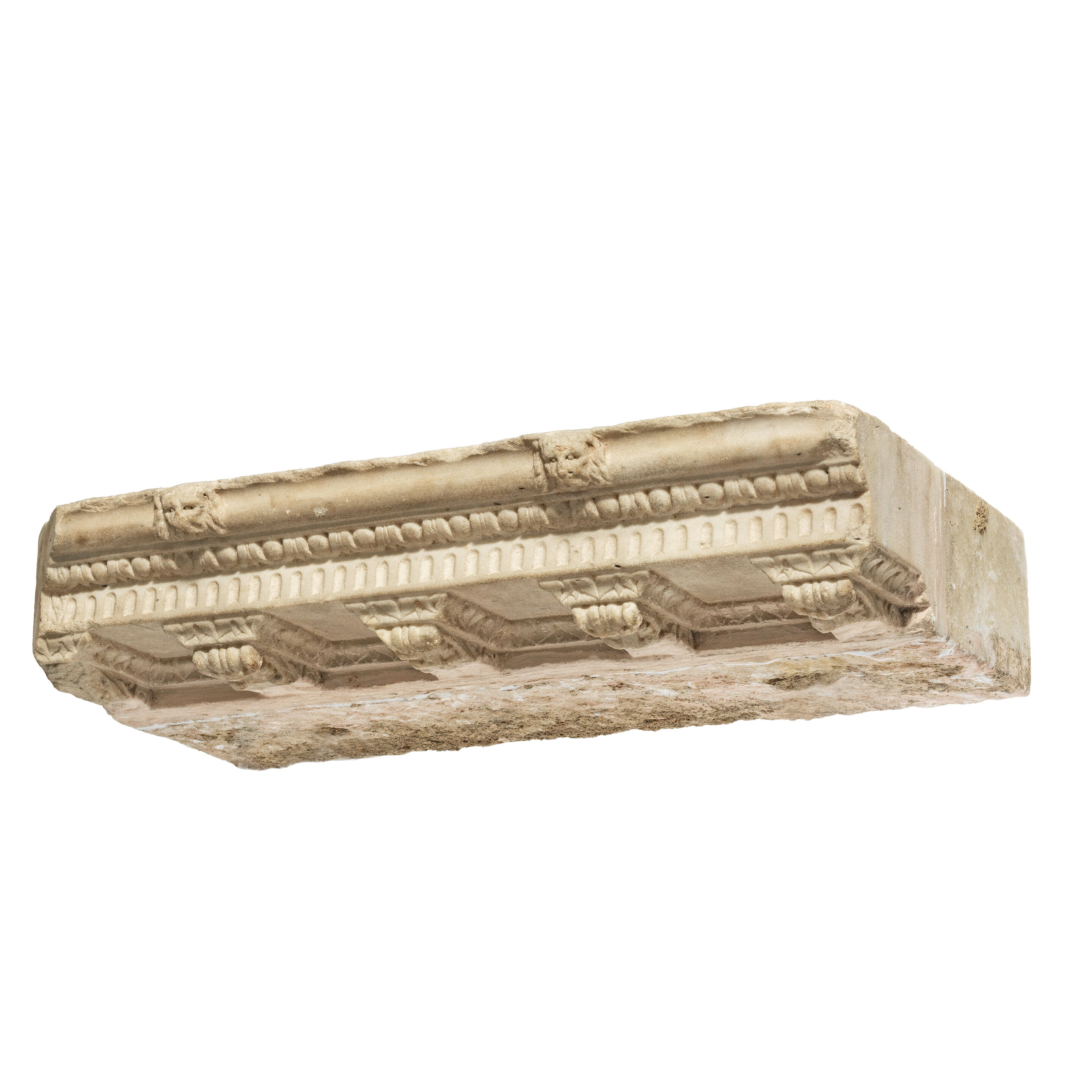 A Roman marble cornice fragment