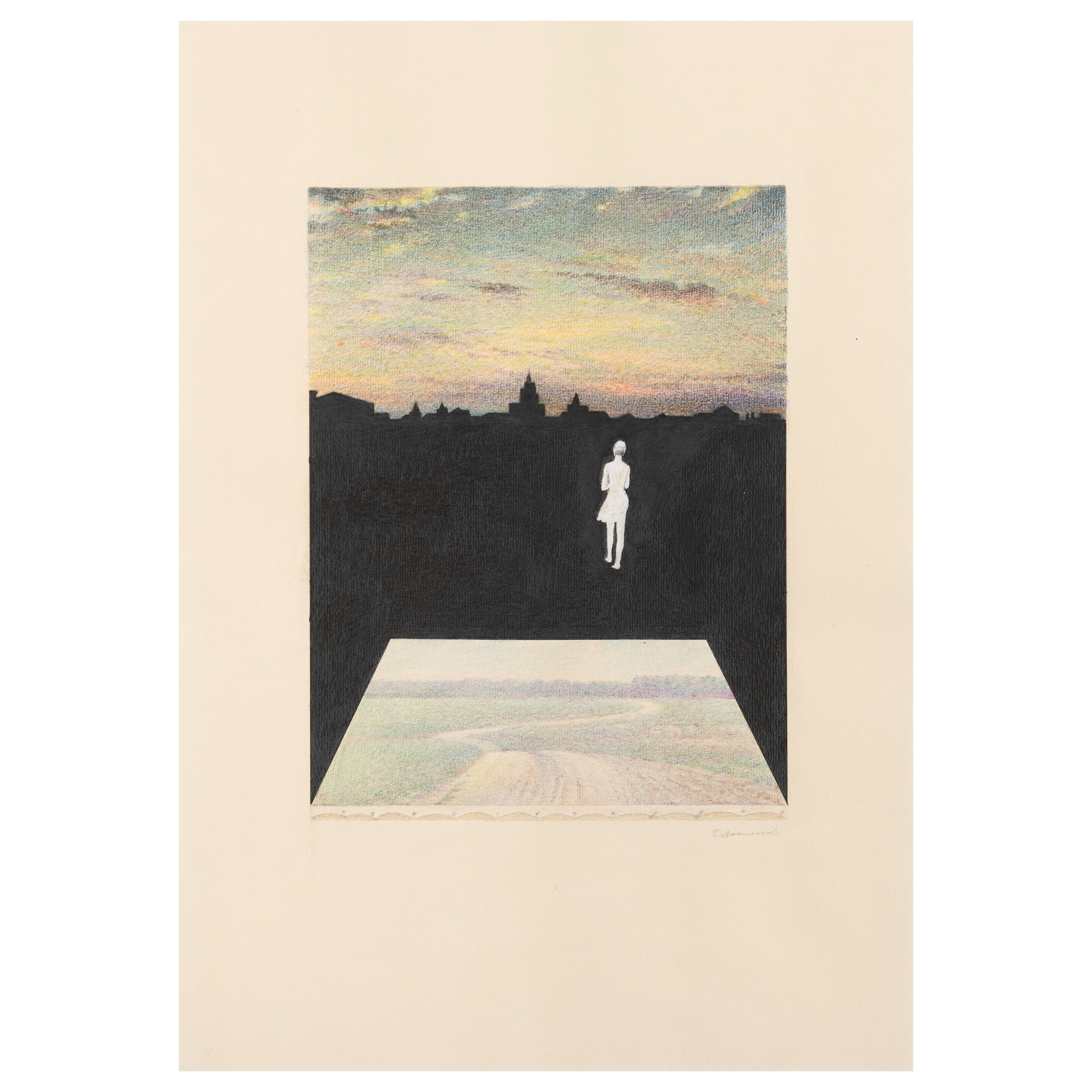 Tableau tombé/ Fallen painting, circa 1973 unframed