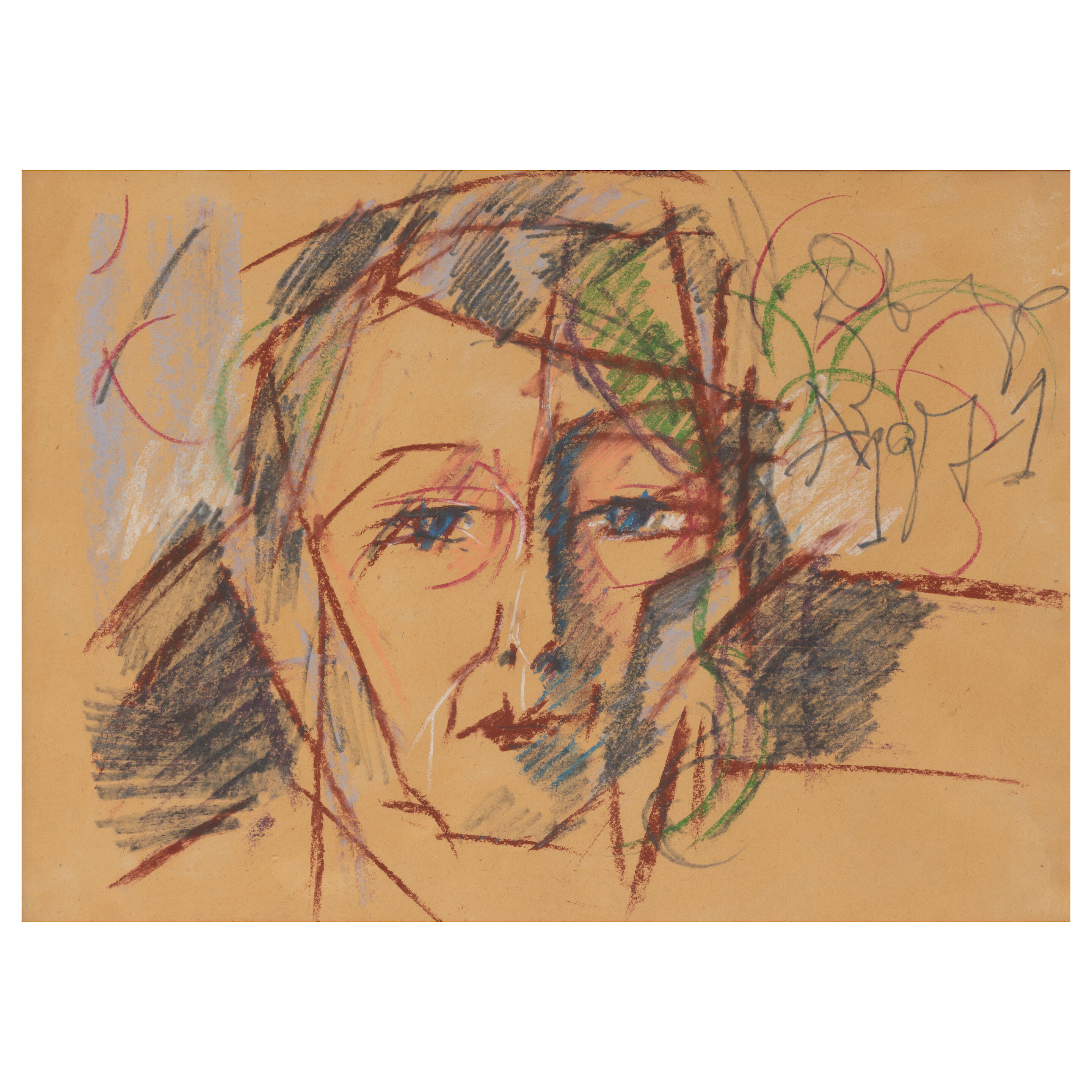 Portrait de femme aux yeux bleus/ Female portrait with blue eyes