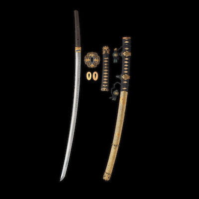 KANESUGI (DATES UNKNOWN) A Mino Katana in Fine Itomaki Tachi Mounts Muromachi period (1333-1573), 16th century