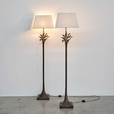 TRAVAIL FRANÇAIS Paire de lampadaires